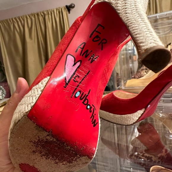 Louboutin SIGNED! high heel sandals 36 1/2 - Picture 7 of 13
